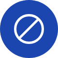 blue don't icon